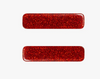 2 Pack Red Glitter Clips