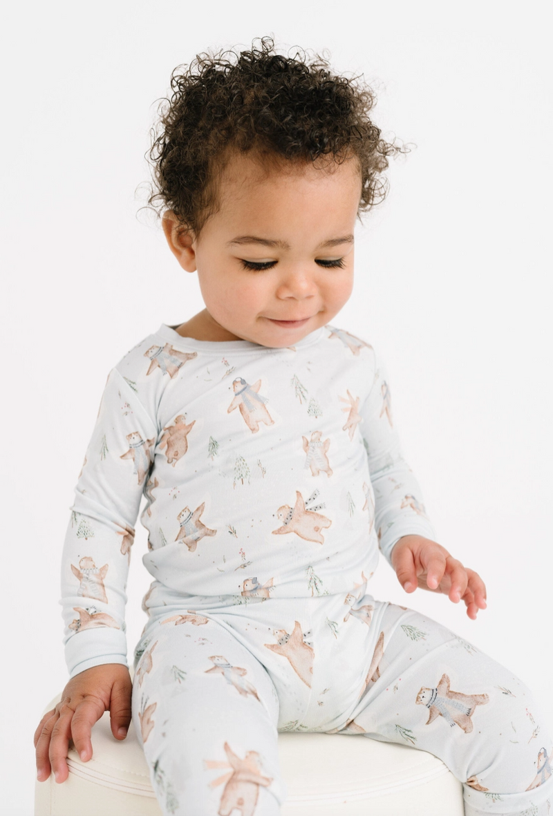 Beary Snow Day Bamboo PJ Set