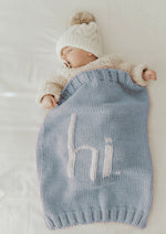 Hi Knit Blanket- Blue