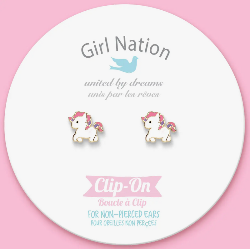 Clip On Unicorn Earrings
