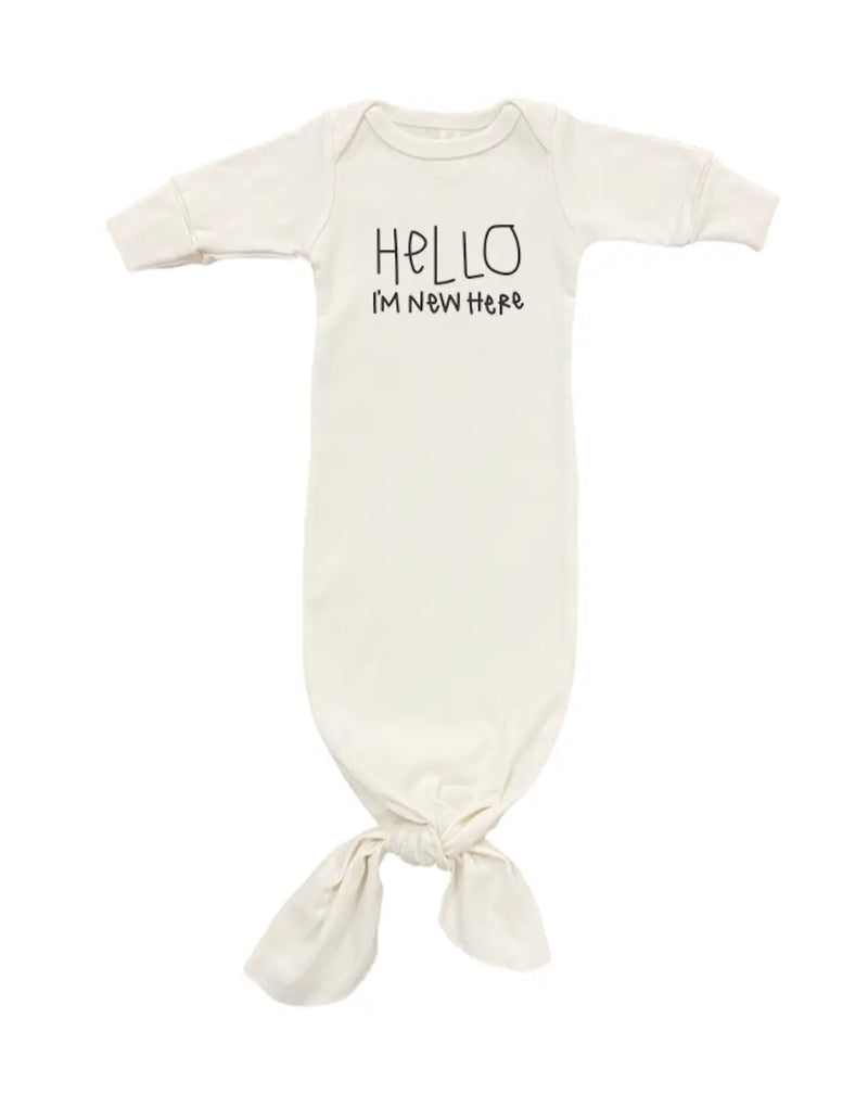 Hello I’m New Here Infant Tie Gown